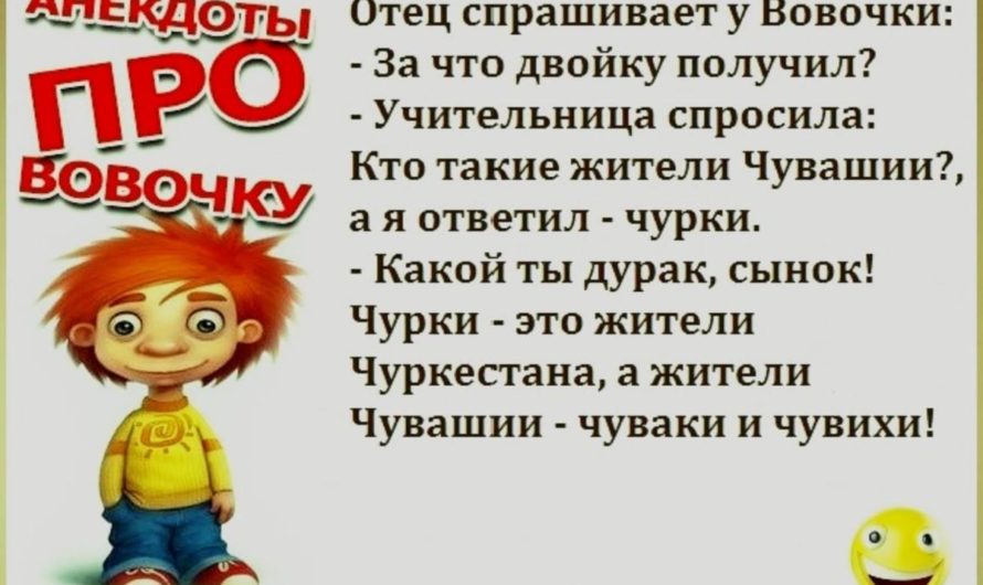 Новые анекдоты про Вовочку